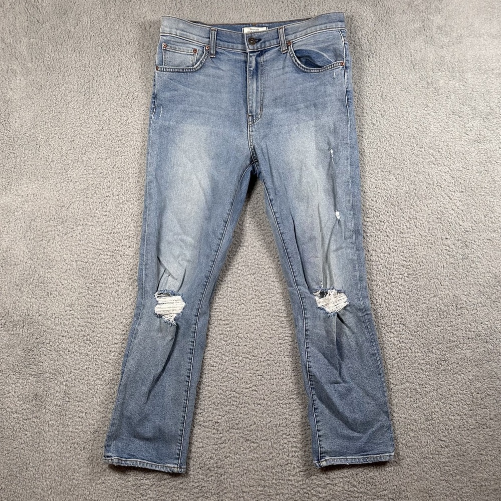 Principle Denim Jeans Womens 30 Light Wash Distressed Mamma Mia Style Ripped USA